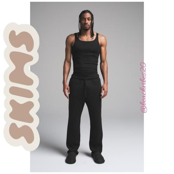 SKIMS Men's Cotton Rib Tank Onyx Medium NWOT - Picture 1 of 5